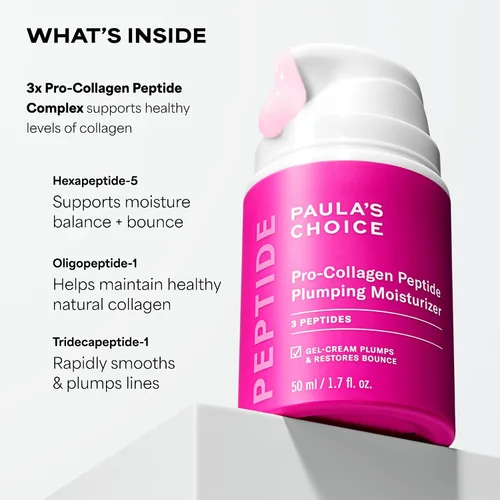 Vista 6 de Paula's Choice Pro-Colágeno Péptido Hidratante Facial para Rellenar, Crema Facial en Gel Diaria para Hidratación Profunda y Ligera, Arrugas