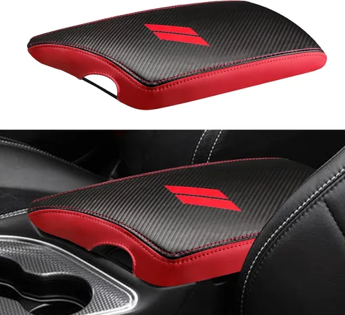 Vista 9 de INTGET Funda de Reposabrazos de Consola Central de Coche para Accesorios Dodge Challenger 2023 2022 2021 2020 2019 2018 2017 2016 2015 Funda