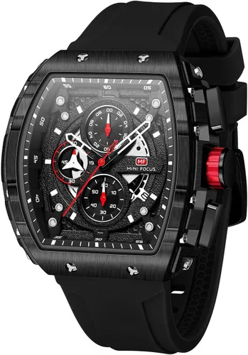 Vista 17 de AIMES Watch Wristwatch for Men Fashion Casual Cool Big Dial Watch Luminous Waterproof Sport Analog Quartz Business Mens Watches Silicon Strap Dress