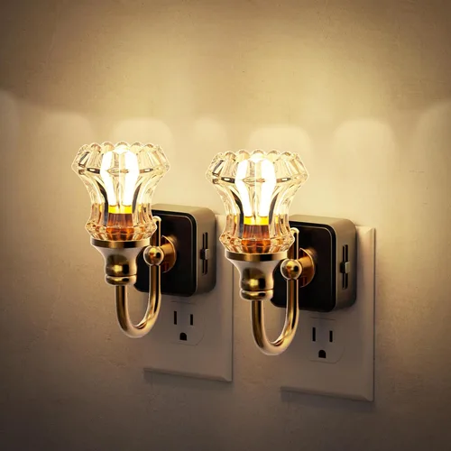 Vista 15 de JandCase Luz Nocturna, Luces Nocturnas Cambiantes de Color Enchufables en la Pared, Luz Nocturna RGB con Sensor de Luz, Luz Nocturna Enchufable