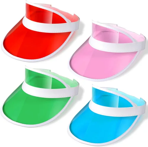 Vista 15 de Jiuguva Viseras de plástico unisex para el sol, gorra de póquer con protección UV para hombres y mujeres, deportes al aire libre, actividades