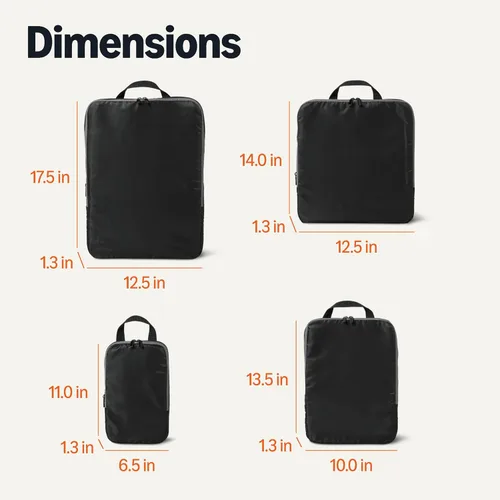 Vista 5 de Tienda Essentials Organizador de embalaje de compresión ultraligero, Negro -, Compresión ultraligera