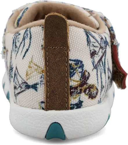 Vista 3 de Twisted X Infant-Chukka - Moc de conducción, marfil y turquesa, 4 M, Marfil y Turquesa