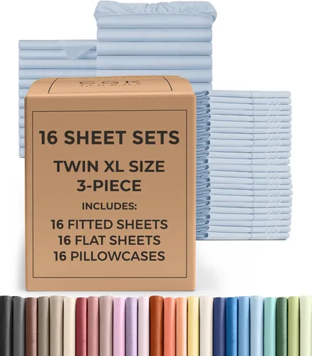 Vista 289 de Pack of 2, Twin Size 3 Piece Sheet Set - Breathable & Cooling - White