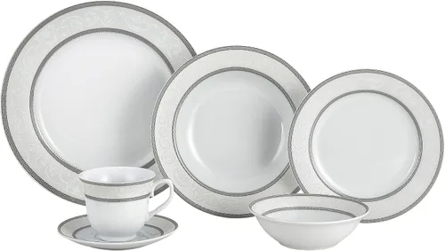 Vista 2 de Lorren Home Trends Sirena - Juego de cena, color plateado