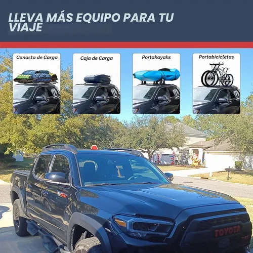 Vista 5 de ANTS PART Barras transversales para Toyota Tacoma 2005-2023 doble cabina 4 puertas Crew Cab Pickup, Not for Access Cab, Aluminum Crossbar, 165