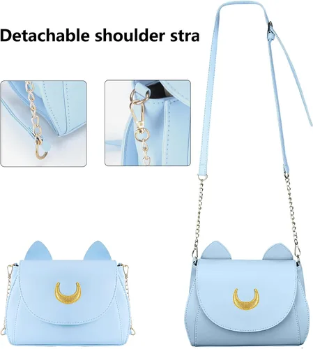 Vista 6 de LoveWLC Lady Sailor Moon - Bolso de hombro con orejas de gato Luna