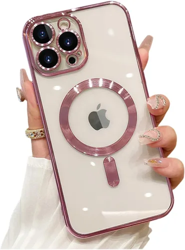 Vista 58 de Funda magnética para iPhone 12 Pro Max transparente compatible con MagSafe Funda protectora de lente de cámara integrada para iPhone 12 Pro Max