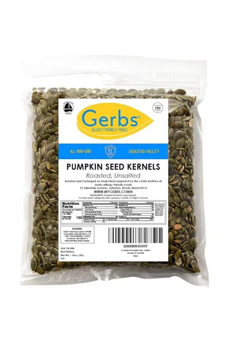 Vista 3 de GERBS Semillas de calabaza sin sal, 1.8 KG Los mejores 14 alimentos libres de alergias Uso en ensaladas, yogur, horneado, avena, mezcla
