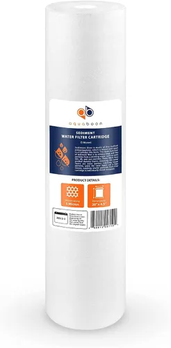 Vista 9 de Aquaboon Juego de 2 cartuchos de filtro de agua de 5 micrones, 20 x 4.5 pulgadas, repuesto de filtro de agua para toda la casa para sedimentos