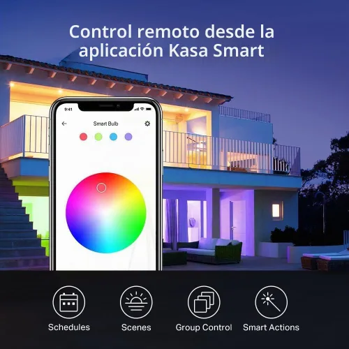 Vista 7 de Kasa Smart - Bombillas inteligentes de color completo, bombillas WiFi inteligentes regulables con cambio de color total compatibles con Alexa