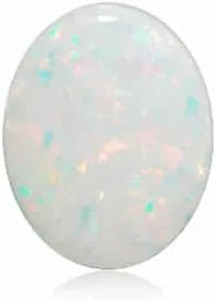 Vista 2 de Mysticdrop 0.75-1.23 Cts de 0.354x0.276 in Cabachón Óvalo AA Ópalo Blanco Australiano (1 pc) Piedra Preciosa suelta, Gema, ópalo