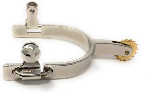 Vista 3 de AJ Tack Espuelas utilitarias grabadas en cromo para hombre