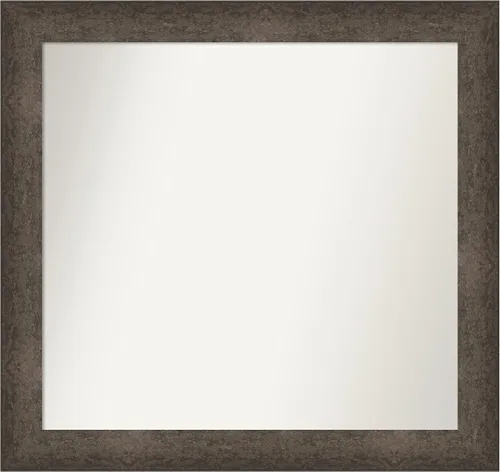 Vista 892 de Amanti Art Espejo de pared personalizado no biselado (25 x 25 pulgadas), marco de bronce acentuado, varios tamaños personalizados, espejo de baño