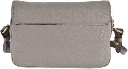 Vista 3 de Prada Vitello Phenix 1BD163 - Bolso bandolera de piel para mujer, color gris