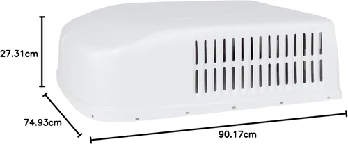 Vista 7 de Cubierta de aire acondicionado aftermarket ICON - se ajusta a Dometic Brisk Air Duo Therm - Blanco