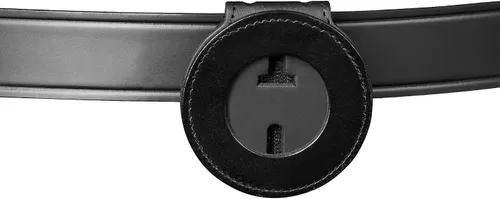 Vista 3 de Perfect Fit Shield Wallets Soporte para cinturón de Texas Ranger con cadena para el cuello Clip para cinturón de cuero negro (Cutout 390).
