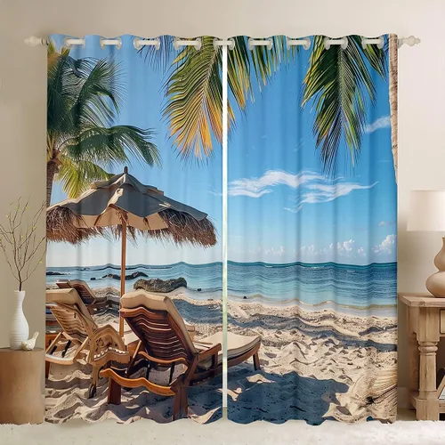 Vista 34 de Feelyou Cortinas opacas con estampado de leopardo para dormitorio, sala de estar, safari, cortinas de oscurecimiento de habitación con purpurina
