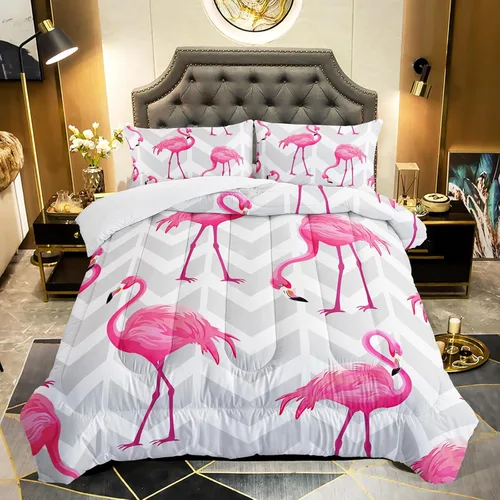 Vista 10 de Juego de edredón de mariposa tamaño individual para niñas, niños y adultos, juego de ropa de cama con patrón de flores de lavanda, juego de cama