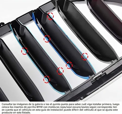 Vista 4 de iJDMTOY Exact Fit - Recortes para parrilla de automóvil, compatible con vehículos BMW