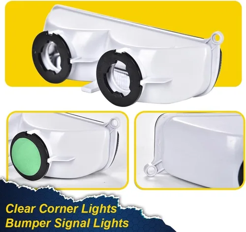 Vista 8 de G-PLUS Luces de esquina y luces de señal de parachoques compatibles con Jeep Cherokee XJ 1997-2001, 4 piezas