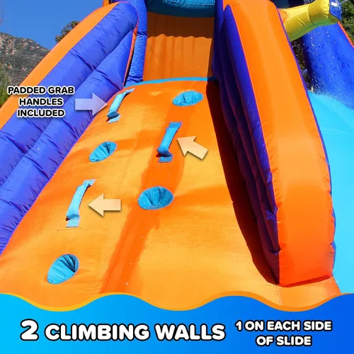 Vista 3 de Tobogán rígido de agua inflable de Sportspower., Battle Ridge