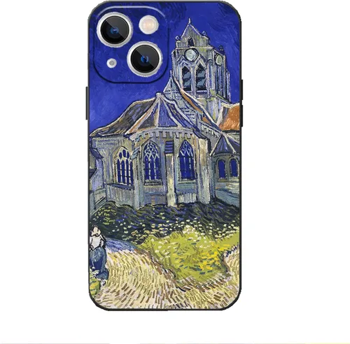 Vista 13 de Funda para iPhone 13 Pro, diseño de arte estético, Van Gogh con flores de almendra, funda para teléfono a prueba de golpes, para mujeres y niñas