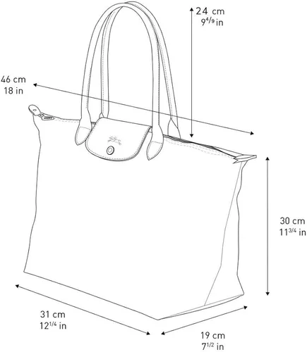 Vista 4 de Bolsa de hombro grande Longchamp Le Pliage