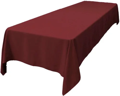 Vista 227 de LA Linen Mantel rectangular lavable de popelín de poliéster, resistente a las manchas y a las arrugas, cubierta de mesa 60x84, mantel de tela