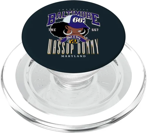 Vista 7 de 667 Baltimore Bold Black Queen PopSockets Adhesive PopGrip