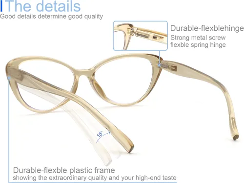Vista 4 de MODFANS Gafas de lectura multienfoque progresivas, lentes de lectura con bloqueo de luz azul