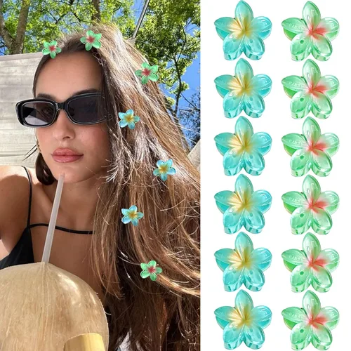 Vista 10 de GQLV Pinzas pequeñas para el cabello, 12 pinzas pequeñas de 1.18 pulgadas para mujeres y niñas, cabello grueso/fino, decoraciones de cabello