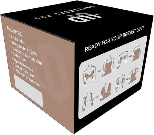 Vista 8 de Boob Tape, BoobyTape for Breast Lift Tape A-E Cup, Push Up in All Dress Tape with Reusable Nipplecover Adhesive,Bob Tape