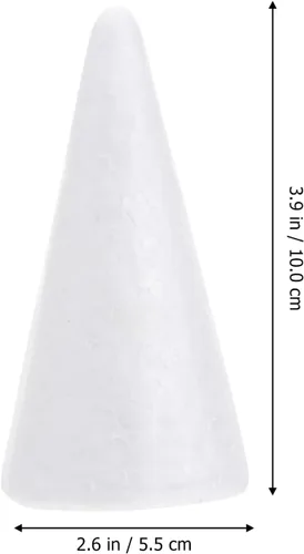 Vista 3 de GANAZONO 12 piezas de cono de espuma de Navidad para DIY de Navidad, cono de espuma de polietileno para colgar pendientes de árbol de Navidad