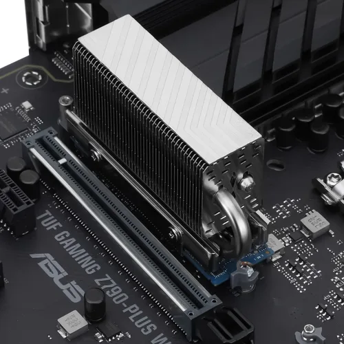 Vista 3 de Thermalright Enfriador SSD HR10 2280, refrigeración del disipador de calor SSD 2280, disipador de calor de doble cara, 4 tubos de calor de cobre