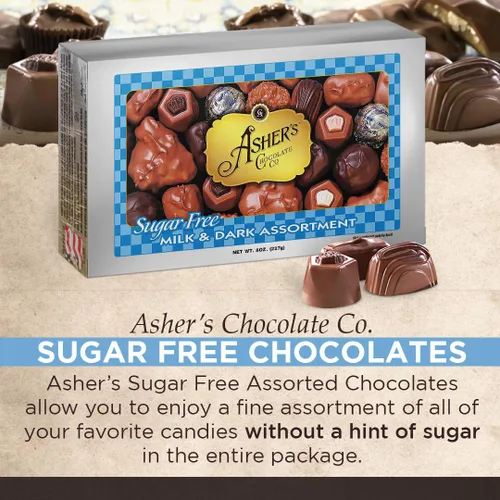 Vista 3 de Asher's Chocolates, Caramelos de chocolate sin azúcar, surtido de leche y chocolate negro, pequeños lotes de chocolate Kosher, propiedad familiar