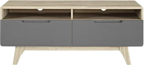 Vista 4 de Modway Origin Mid-Century - Mueble moderno para TV de 47 pulgadas, color gris natural