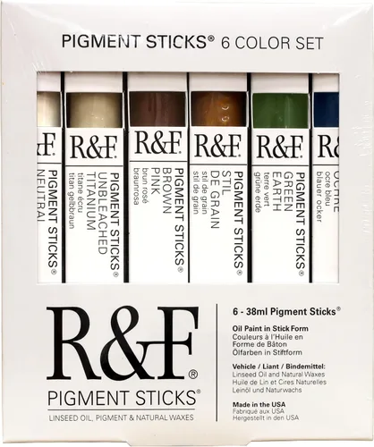 Vista 222 de R&F Handmade Paints - Pigmento profesional al óleo en barra, naranja lizarina, 6.4 fl oz