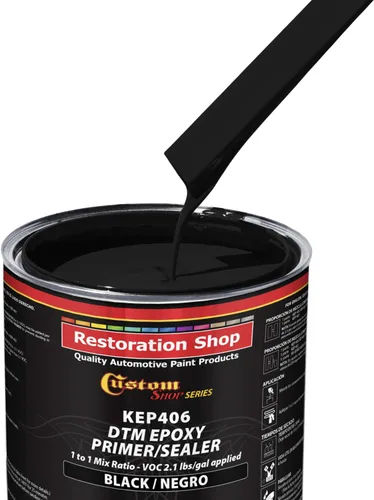 Vista 3 de Custom Shop - Imprimación/sellador epoxi negro de 2.1 COV (kit de galones) anticorrosivo DTM de alto rendimiento para uso automotriz e industrial.