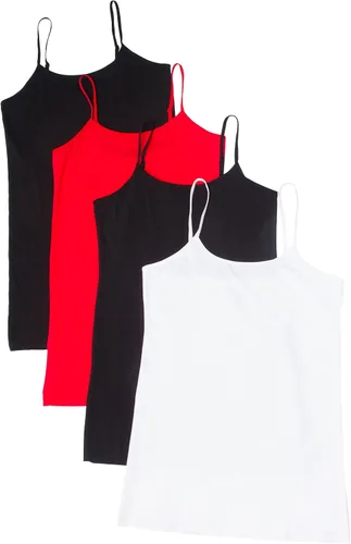 Vista 9 de Active - Paquete de 4 camisetas sin mangas, básicas, para mujer