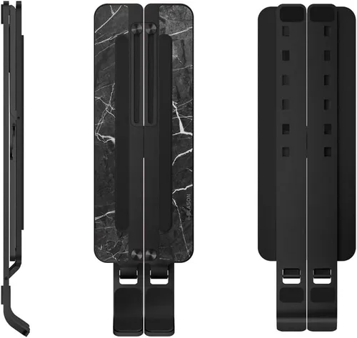 Vista 8 de i-Blason Cosmo - Soporte elevador ajustable de aleación de aluminio para laptop con soporte multiángulo compatible con MacBook Pro/MacBook Air, Negro