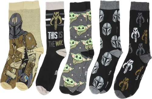 Vista 2 de Star Wars The Mandalorian Baby Yoda - Paquete de 5 pares de calcetines