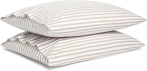 Vista 12 de Brooklinen Juego de fundas de almohada de satén de lujo con calidad de Blanco