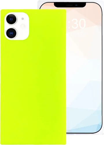 Vista 20 de Compatible con Neon Phone Rectangle iPhone 14 Funda para mujer, diseño de lujo de fluorescencia brillante, flexible, suave, delgada, de gel de goma