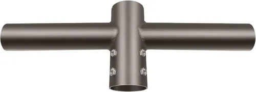 Vista 10 de Adaptador de espiga horizontal cuadrado de 180 grados con 2 brazos para poste cuadrado de 4 pulgadas, 2 soportes de montaje horizontales más gruesos