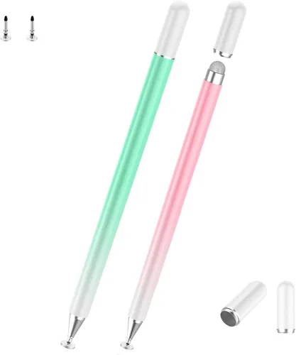Vista 14 de Bolígrafos Stylus para iPad, Luntak 3 en 1 Bolígrafo de Punta, Punta de Fibra y Disco Transparente Stylus Capacitivo Lápiz iPad para Apple