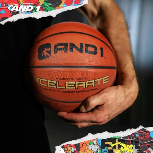 Vista 3 de AND1 Xcelerate - Balón de baloncesto de goma, tamaño reglamentario oficial Naranja