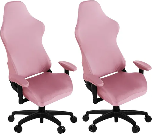 Vista 12 de SARAFLORA - Fundas elásticas para silla de computadora para sillón, silla giratoria, silla de juego, silla de computadora (negro, extragrande)