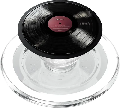 Vista 7 de Red Vinyl Record Player Vinyl Collector Retro Music Lover PopSockets PopWallet for MagSafe