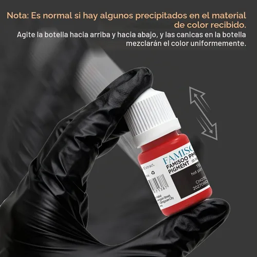 Vista 5 de Pigmento PMU para Labios 0.169 fl.oz/5ml Tinta de Tatuaje Profesional para Color de Labios de Larga Duración Tinta de Microblading Maquillaje